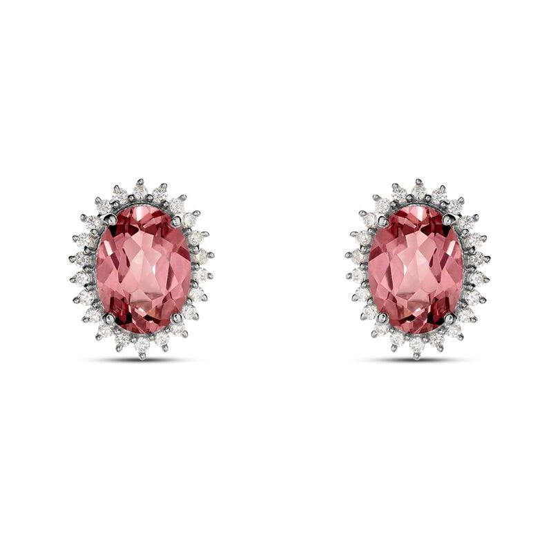 Orecchini Lobo Amélie Oro Bianco Topazio Cubic Zirconia - Spannringe Damen | OROVIVO