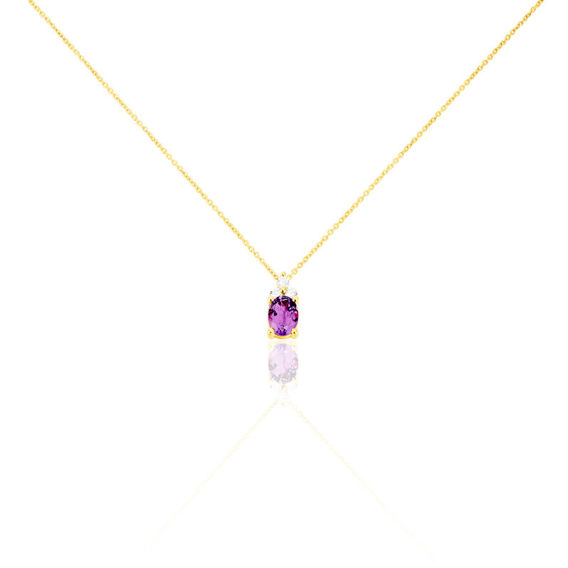 Collier Anaid Or Jaune Amethyste Oxydes - Spannringe Damen | OROVIVO