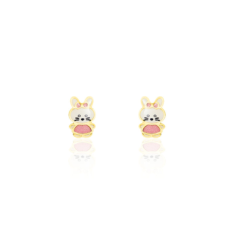 Boucles D'oreilles Puces Syndie Lapin Or Jaune - Spannringe Kinder | OROVIVO