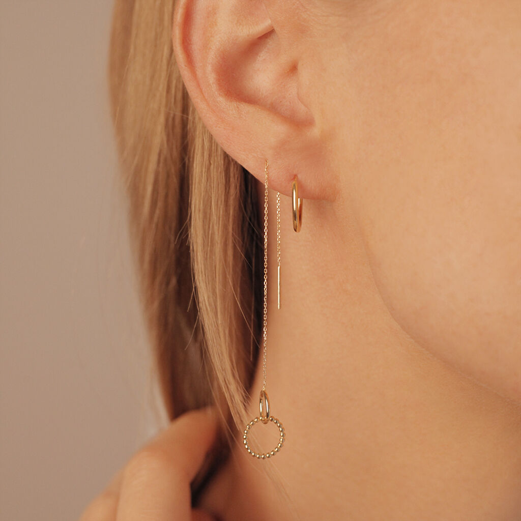 Damen Ohrhänger Lang Gold 375 Kreis - Ohrhänger Damen | OROVIVO