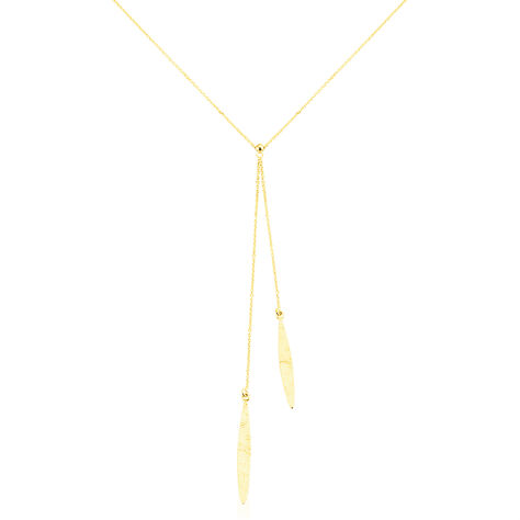 LEAF Damen Collier Gold 375 (9 Karat) Blatt - Halsketten  | OROVIVO