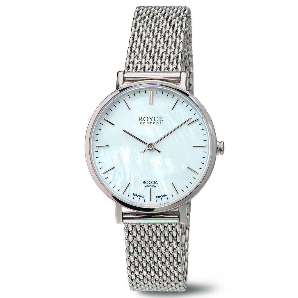 🦚 Boccia Damenuhr Titanium 3246-10 Quarz, Uhr ohne Stein