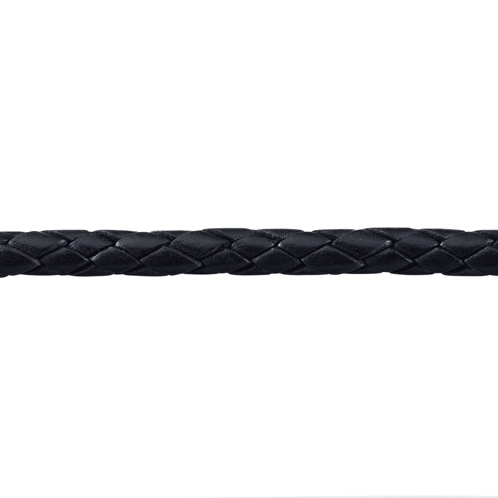 Herren Lederarmband Edelstahl Schwarz - Armbänder Herren | OROVIVO