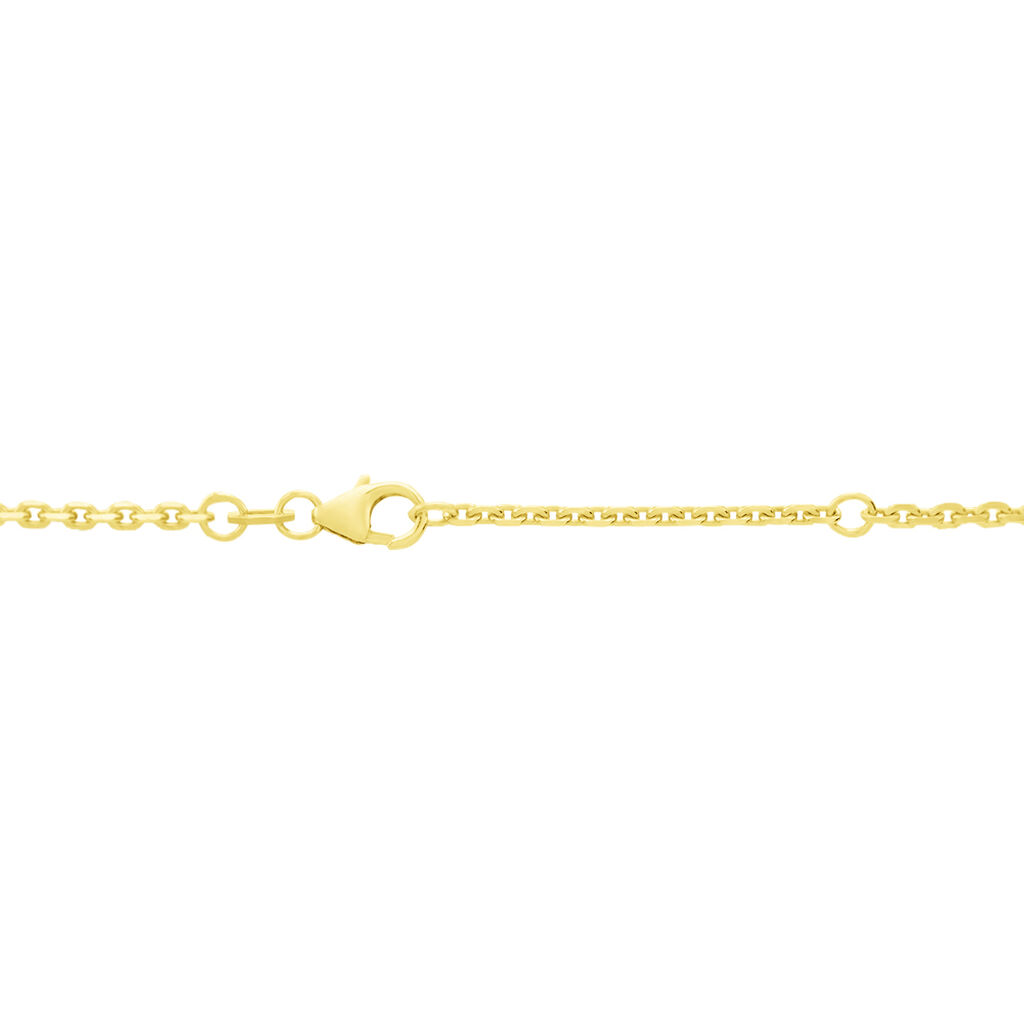 Unisex Ankerkette Gold 375 Diamantiert  - Halsketten Unisex | OROVIVO