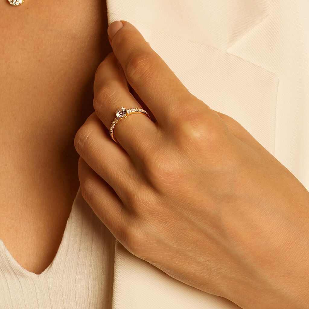 Damen Ring Vergoldet Zirkonia Mireilla  - Verlobungsringe Damen | OROVIVO