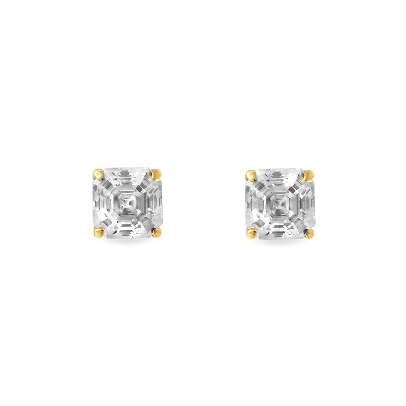 DOREEN CARRE Damen Ohrstecker Gold 375 (9 Karat) Zirkonia Wei&szlig; 4,03 ct - Ohrstecker Damen | OROVIVO