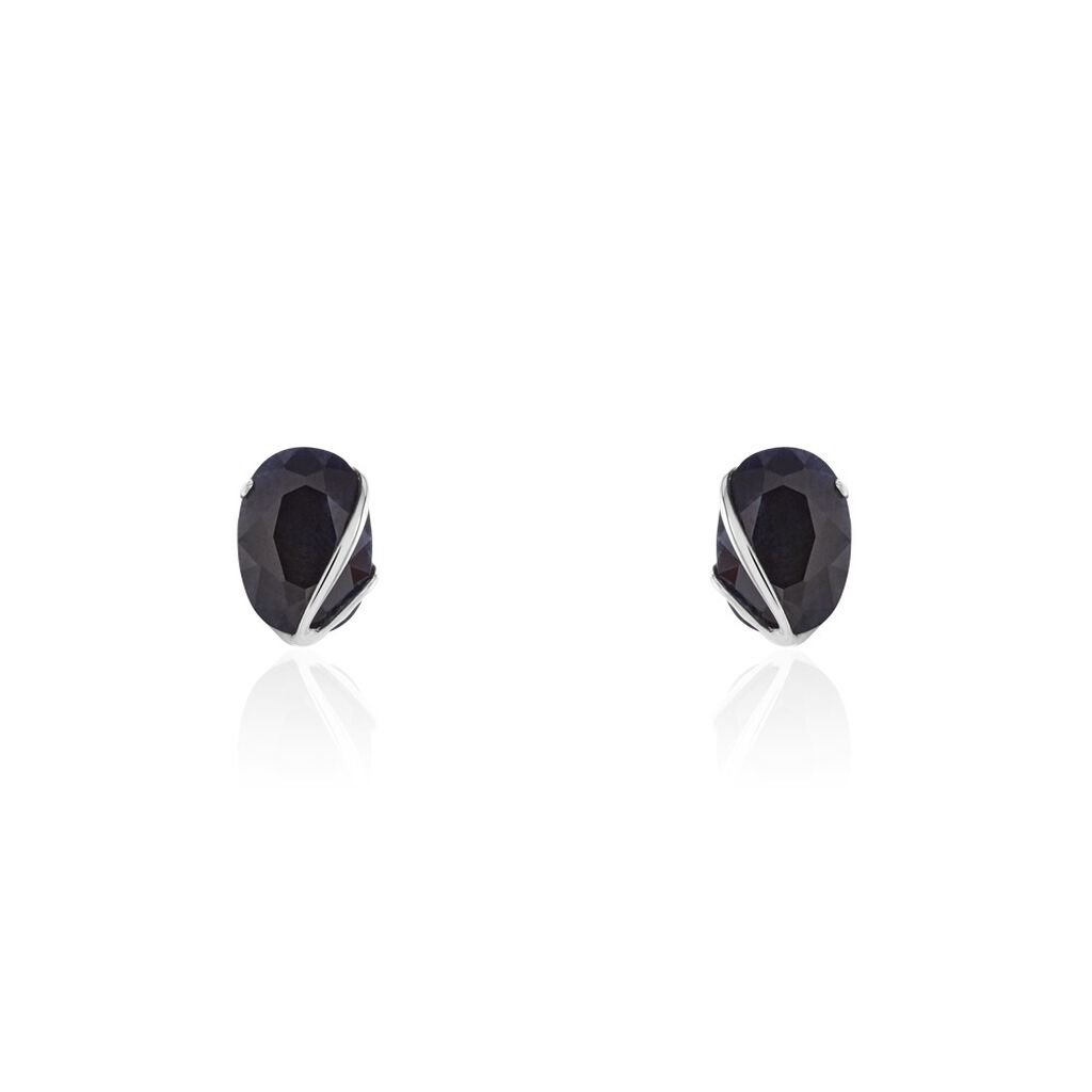 Damen Ohrstecker Weißgold 375 Saphir 2,02ct Prudencia  - Ohrstecker Damen | OROVIVO