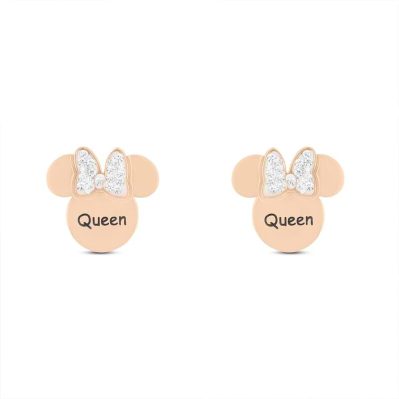 Orecchini Lobo Mickey Mouse & Friends Acciaio Rosa Cristallo - Spannringe Damen | OROVIVO