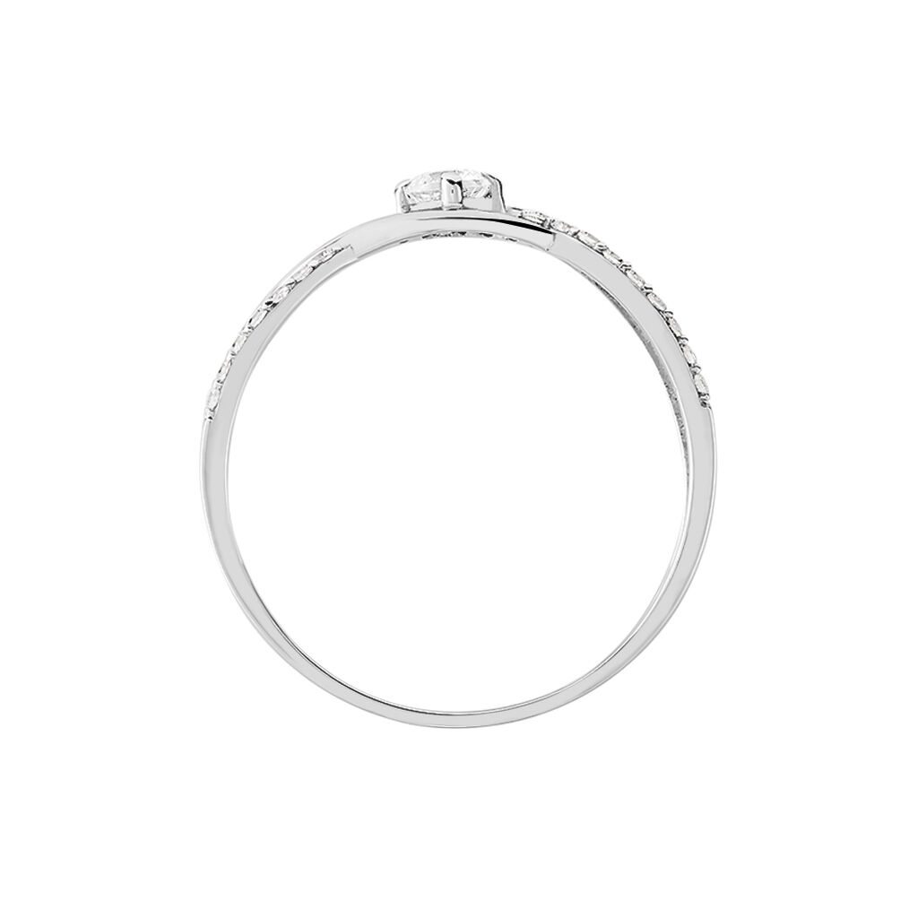 Bague Or Weiss  Et Oxydes - Spannringe Damen | OROVIVO