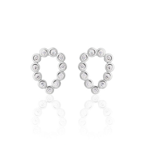 Damen Ohrstecker Silber 925 Zirkonia Tropfen - Ohrstecker Damen | OROVIVO