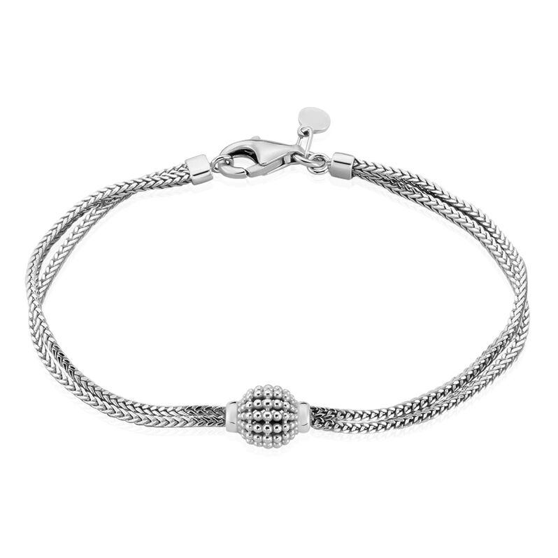 Bracelet Argent Makana Double Chaines - Spannringe Damen | OROVIVO