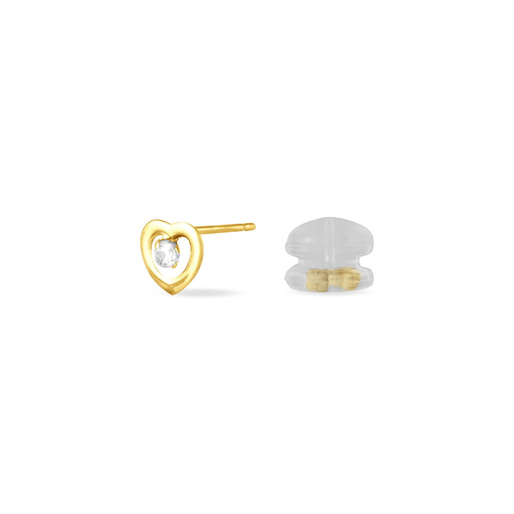 Ohrstecker Gold 375 Zirkonia Herz
