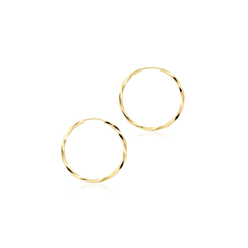 Damen Creolen Gold 375 Flextwist 2,8cm 25,00mm - Creolen Damen | OROVIVO