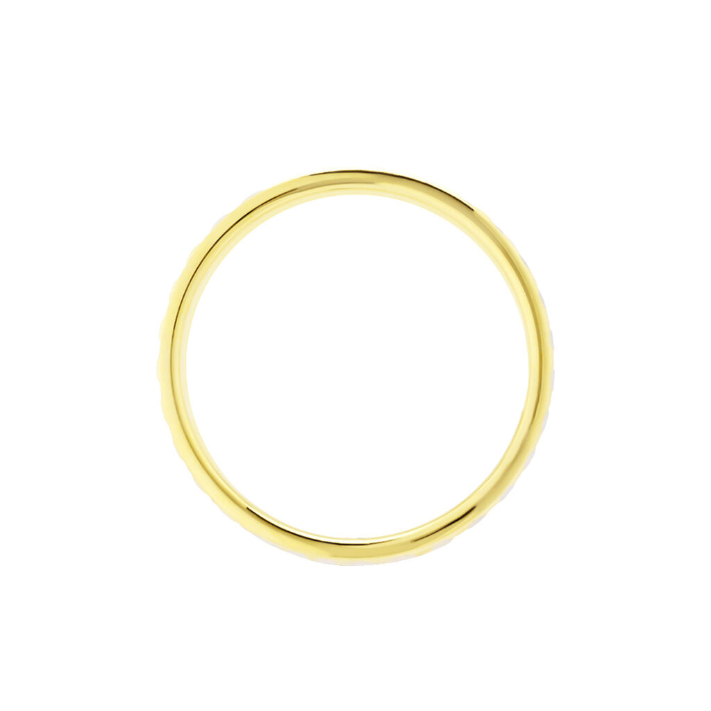 Alliance Grain De Folie Diamantee Ruban Plat Or Bicolore - Spannringe Unisex | OROVIVO