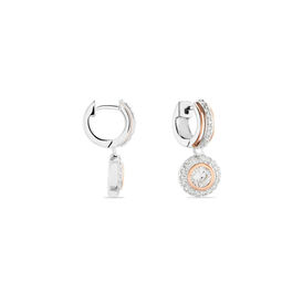 Damen Creolen Silber 925 Bicolor Zirkonia - Creolen Damen | OROVIVO