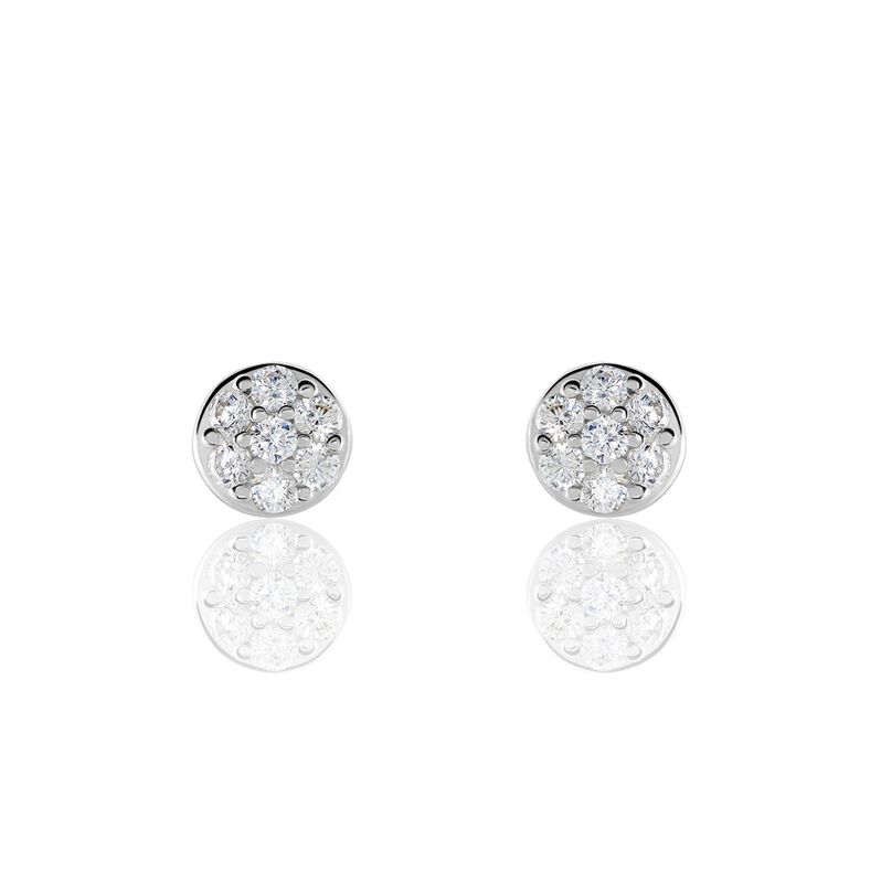 Damen Ohrstecker Silber 925 Zirkonia Wei&szlig; 3,33 ct - Ohrstecker Damen | OROVIVO