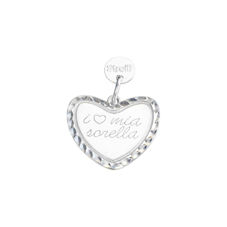 Charm in argento rodiato diamantato - Spannringe Damen | OROVIVO