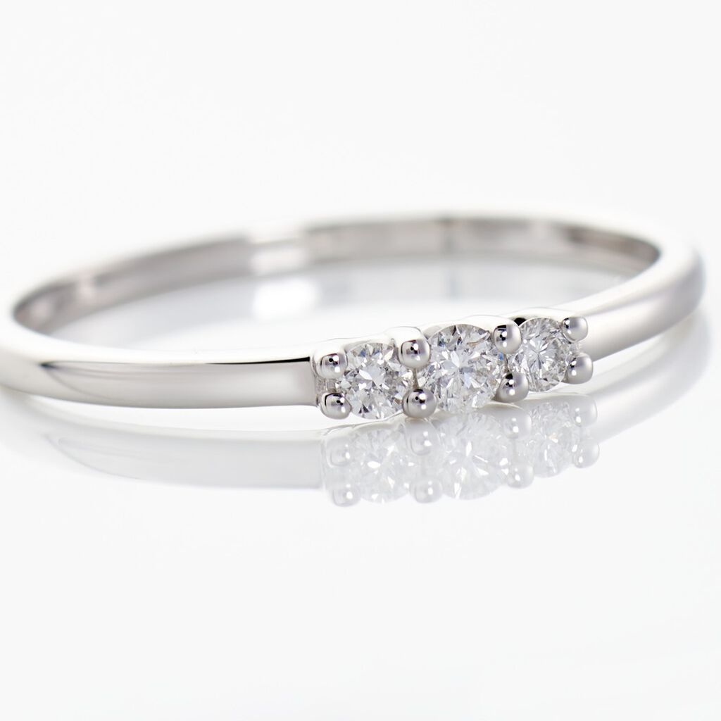 Damen Ring Weißgold 375 Diamant 0,11ct Sabina 1  - Verlobungsringe Damen | OROVIVO