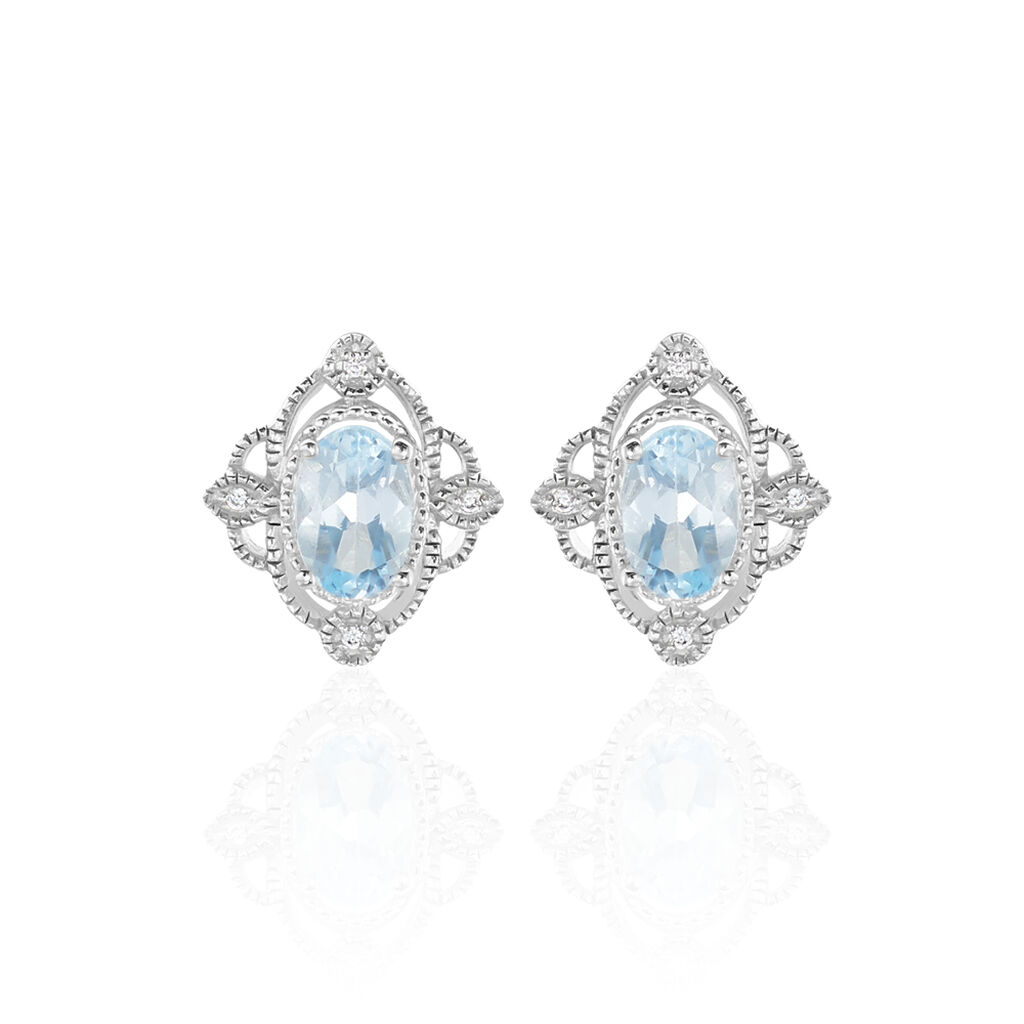 Boucles D'oreilles Or Weiss Amance Puces - Spannringe Damen | OROVIVO