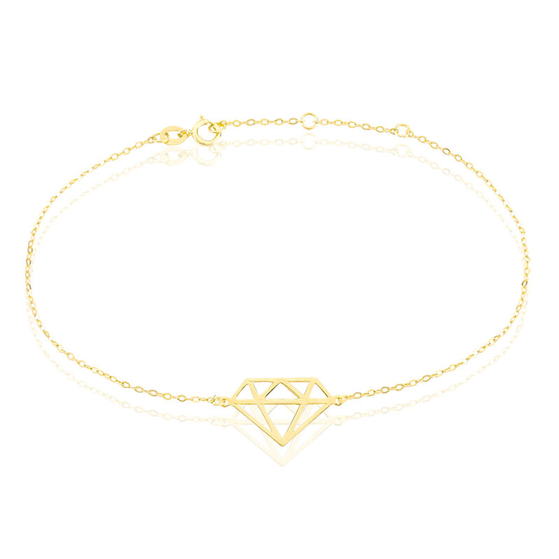 Bracelet Diane Or Jaune Forme Diamant - Spannringe Damen | OROVIVO