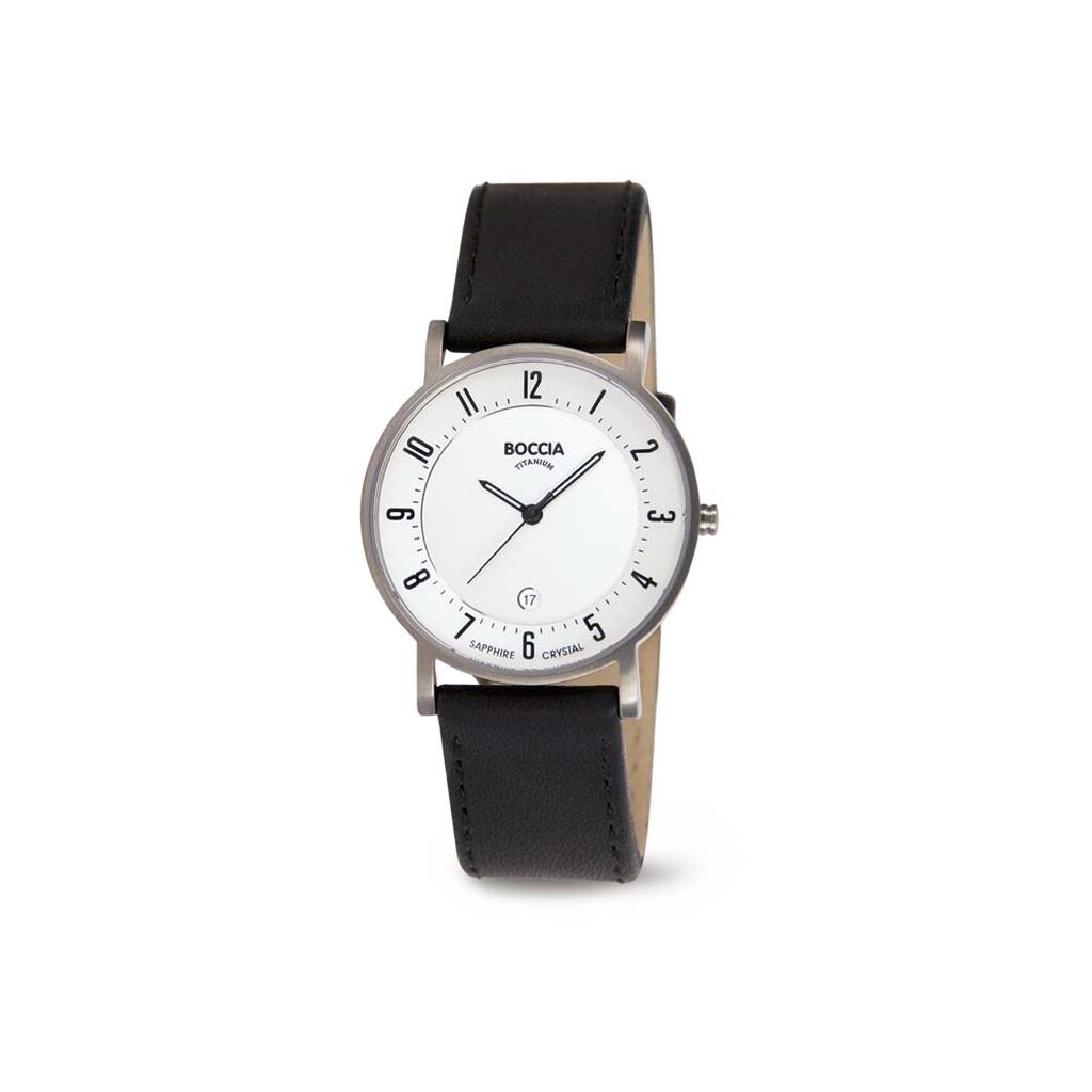 Boccia Herrenuhr Titanium 3296-01 Quarz, Uhr ohne Stein