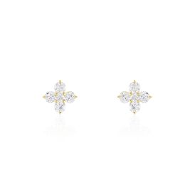 Damen Ohrstecker Gold 375 Zirkonia Blume - Ohrstecker Damen | OROVIVO