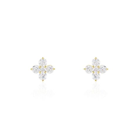 Damen Ohrstecker Gold 375 Zirkonia Blume - Ohrstecker Damen | OROVIVO