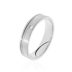 Unisex Ehering Silber 925 Zirkonia - Eheringe Damen | OROVIVO