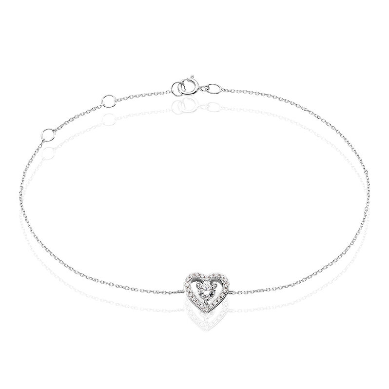 Bracelet Lissandre Or Blanc Oxyde De Zirconium - Spannringe Damen | OROVIVO