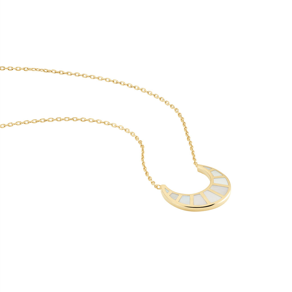 Damen Halskette Messing Gold 750 plattiert Perle - Halsketten Damen | OROVIVO