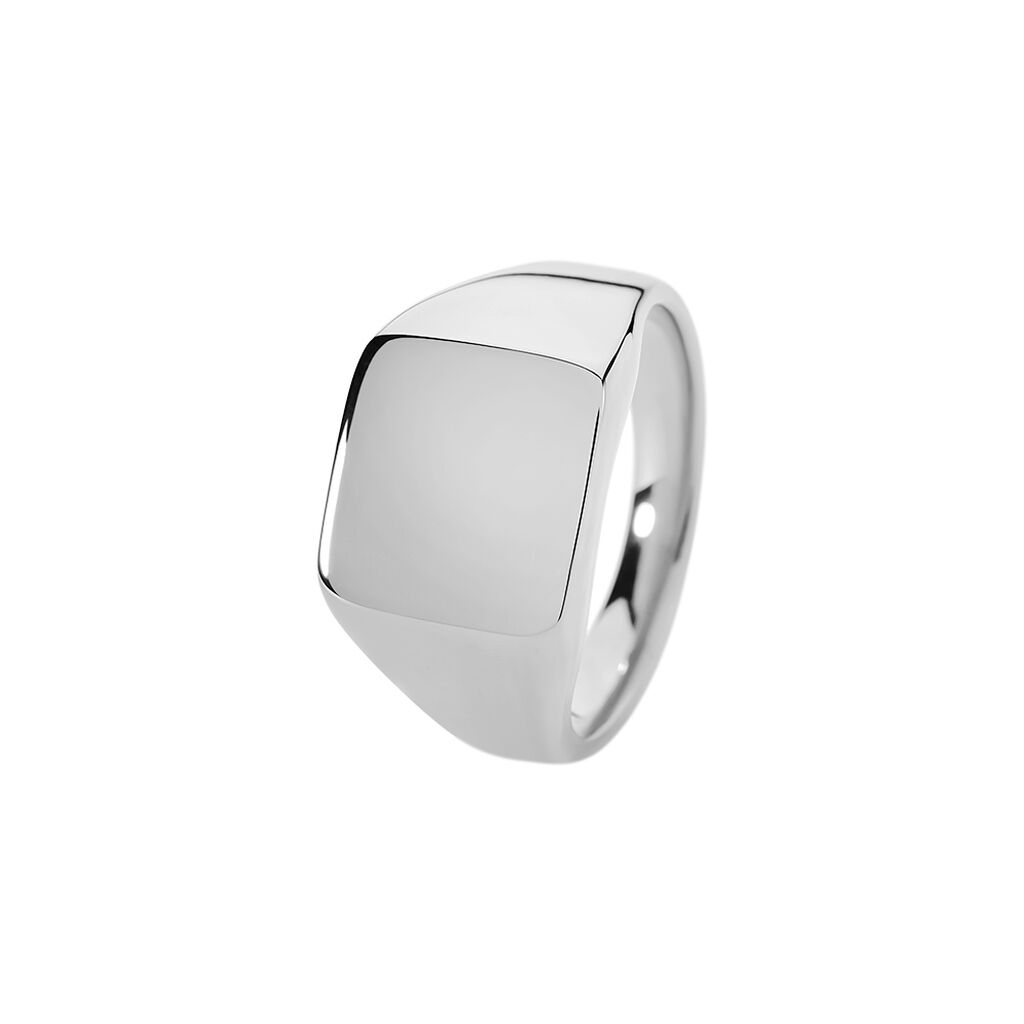 ERICH Herren Siegelring Edelstahl Viereck B 13,2 mm