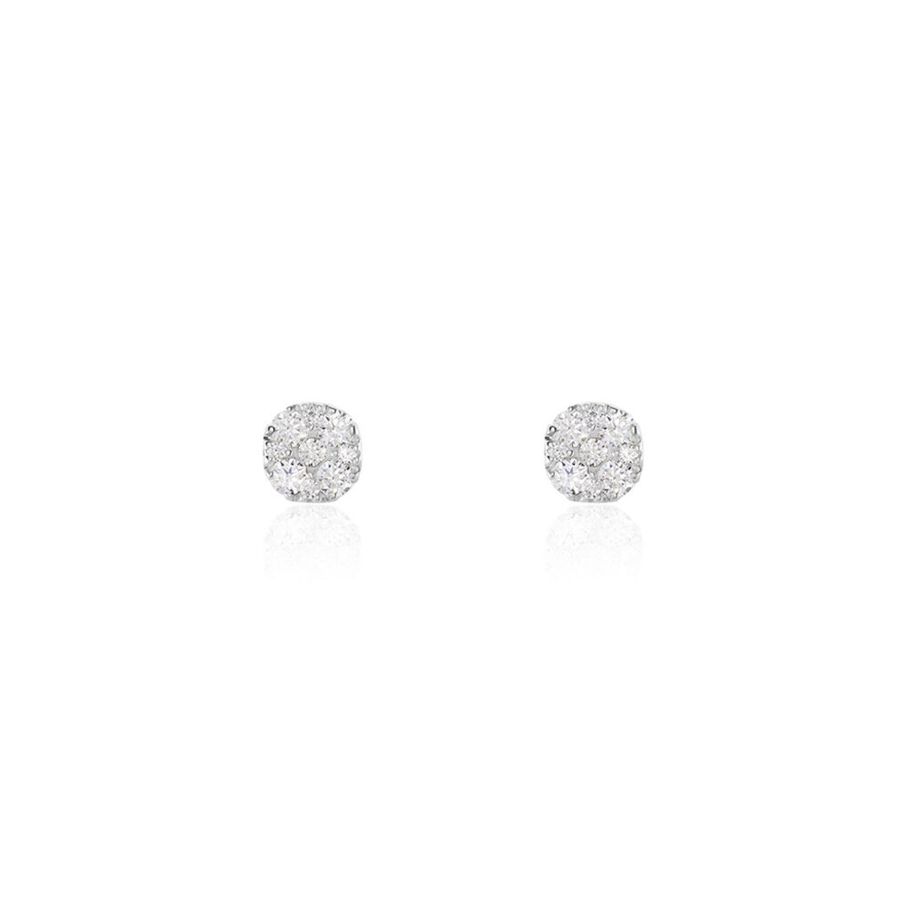 Damen Ohrstecker Weißgold 375 Zirkonia Bina - Ohrstecker Damen | OROVIVO