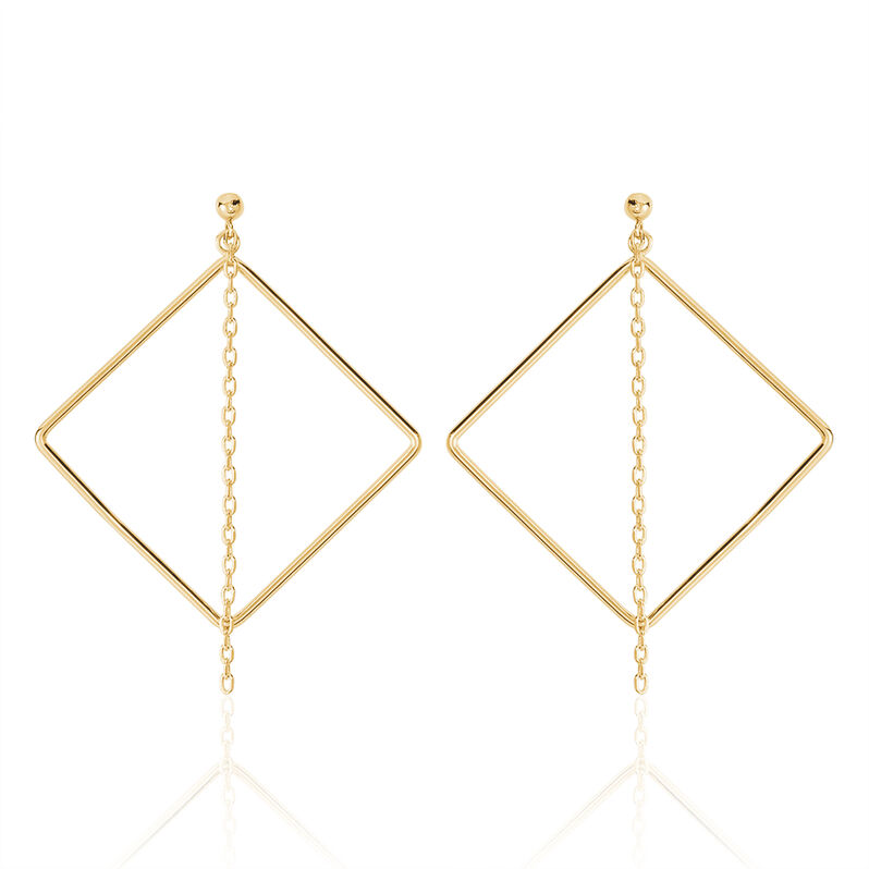 Boucles D'oreilles Plaque Or Pendantes - Spannringe Damen | OROVIVO