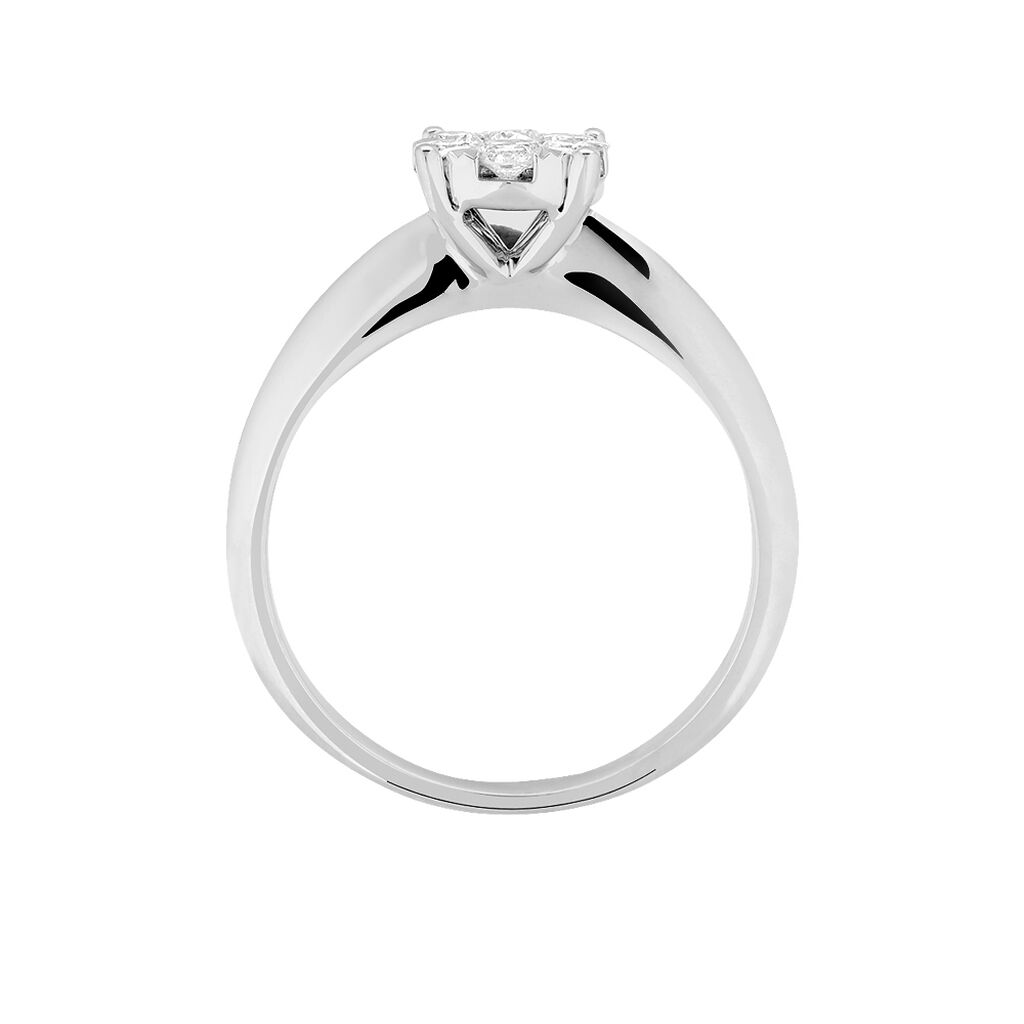 Bague Solitaire Dream Or Blanc Diamant - Spannringe Damen | OROVIVO