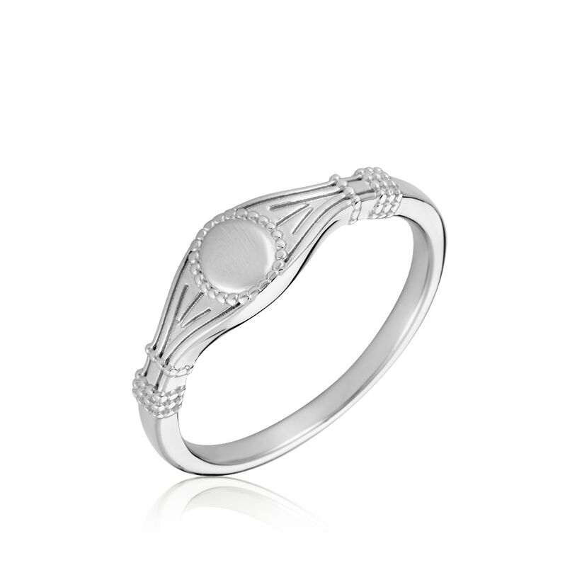 Chevalière Azteque Argent Weiss - Spannringe Damen | OROVIVO