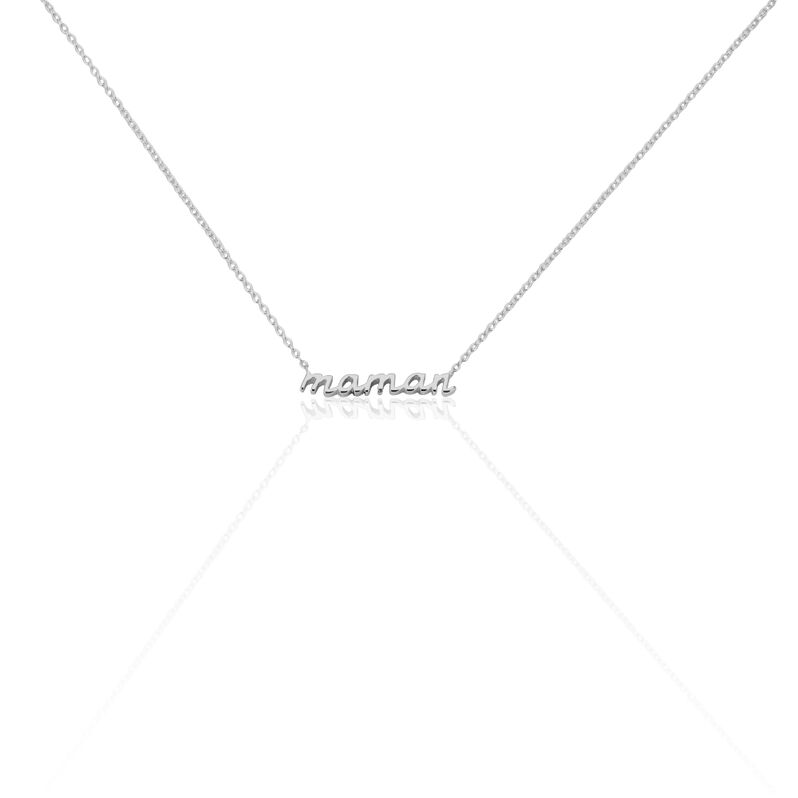 Collier Aubine Argent Ecriture Maman - Spannringe Damen | OROVIVO