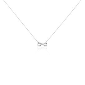 Damen Halskette Weißgold 375 Diamanten 0.035ct Infinity - Ketten mit Anhänger Damen | OROVIVO