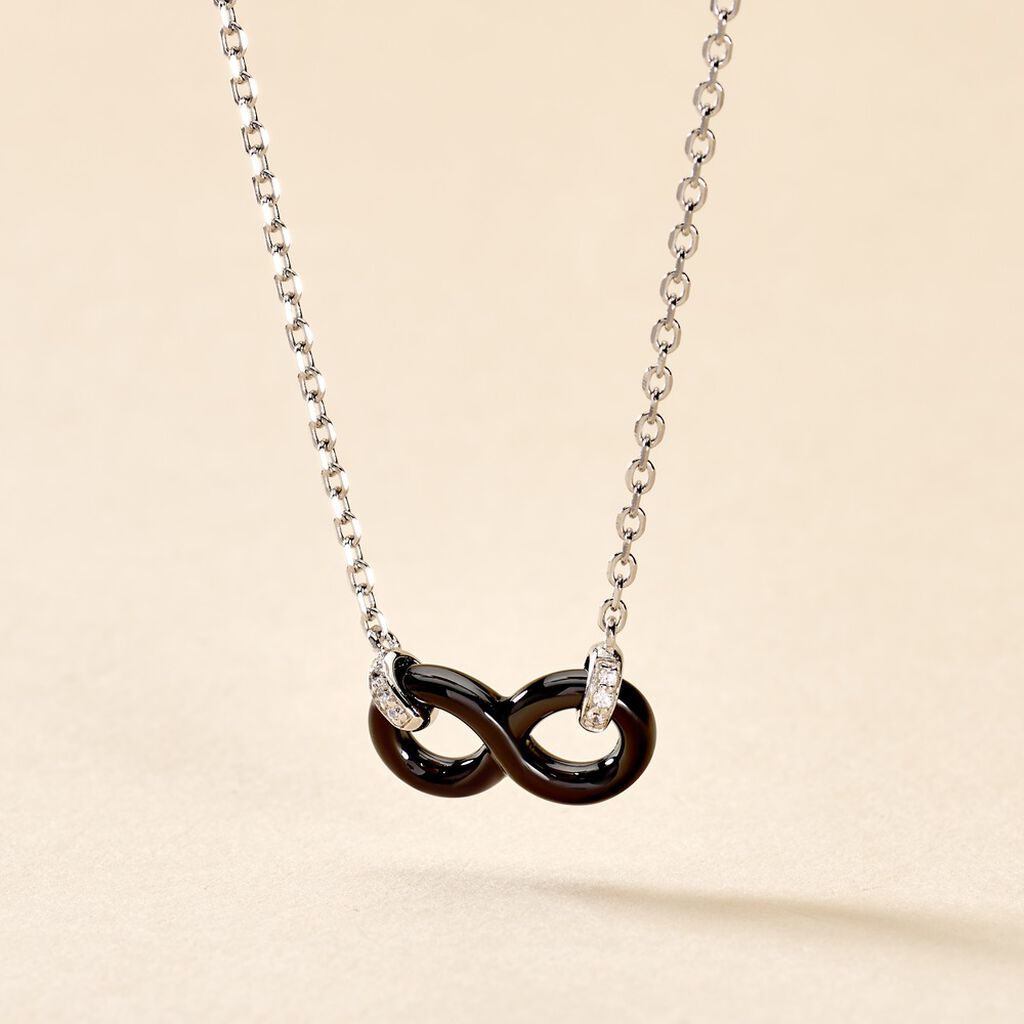 Collier Argent Et Céramique - Spannringe Damen | OROVIVO