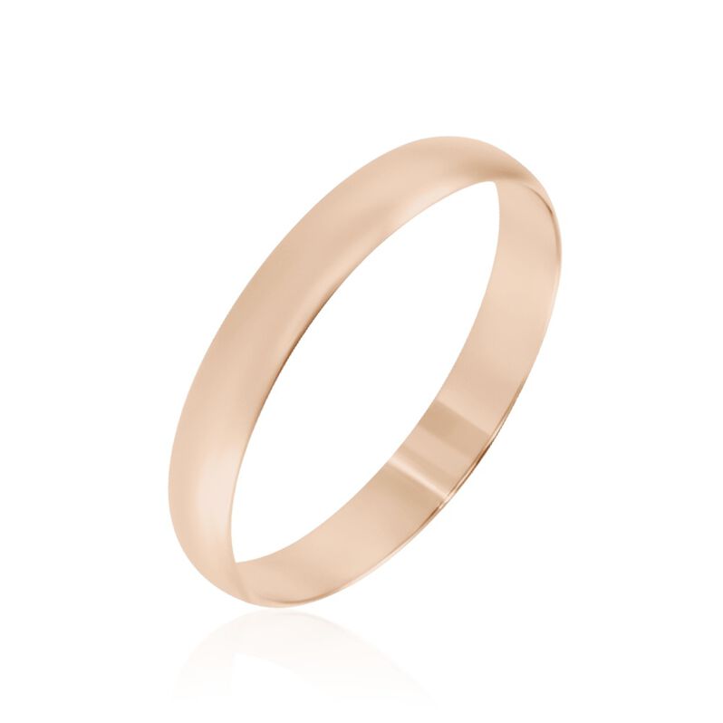 Alliance Meredithe Demi Jonc Classique Or Rose - Spannringe Familie | OROVIVO