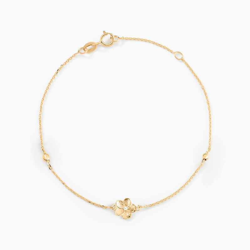 Bracelet Saku Or Jaune Oxyde De Zirconium - Spannringe Damen | OROVIVO