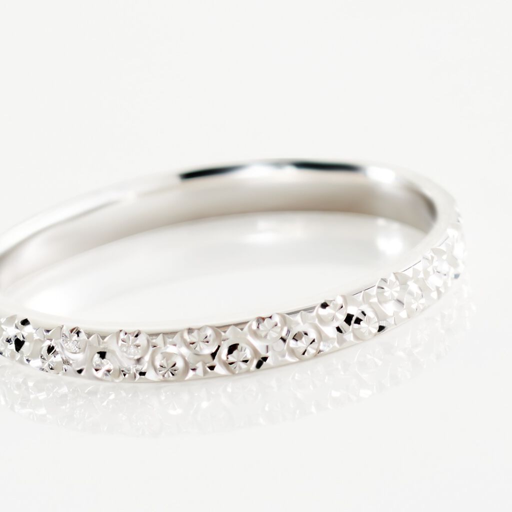 Alliance Fantaisie Diamantee Or Blanc - Spannringe Unisex | OROVIVO