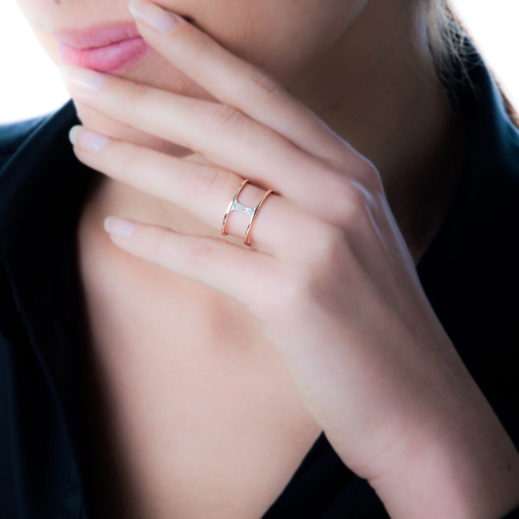 Bague Brasilia Or Rose Diamant - Spannringe Damen | OROVIVO