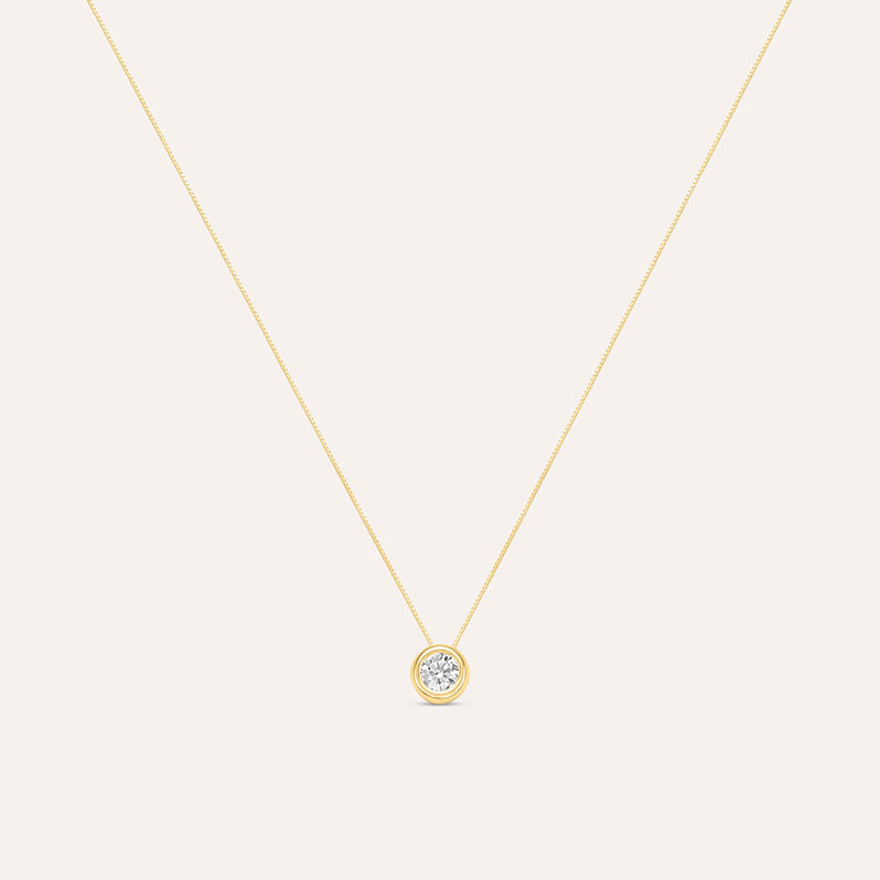 Collana Punto Luce Claire Oro Giallo Cubic Zirconia - Spannringe Damen | OROVIVO