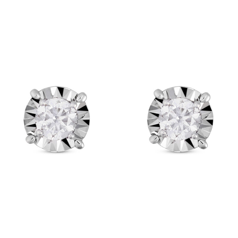Orecchini Lobo Punto Luce Diamotion Oro Bianco Diamante - Spannringe Damen | OROVIVO