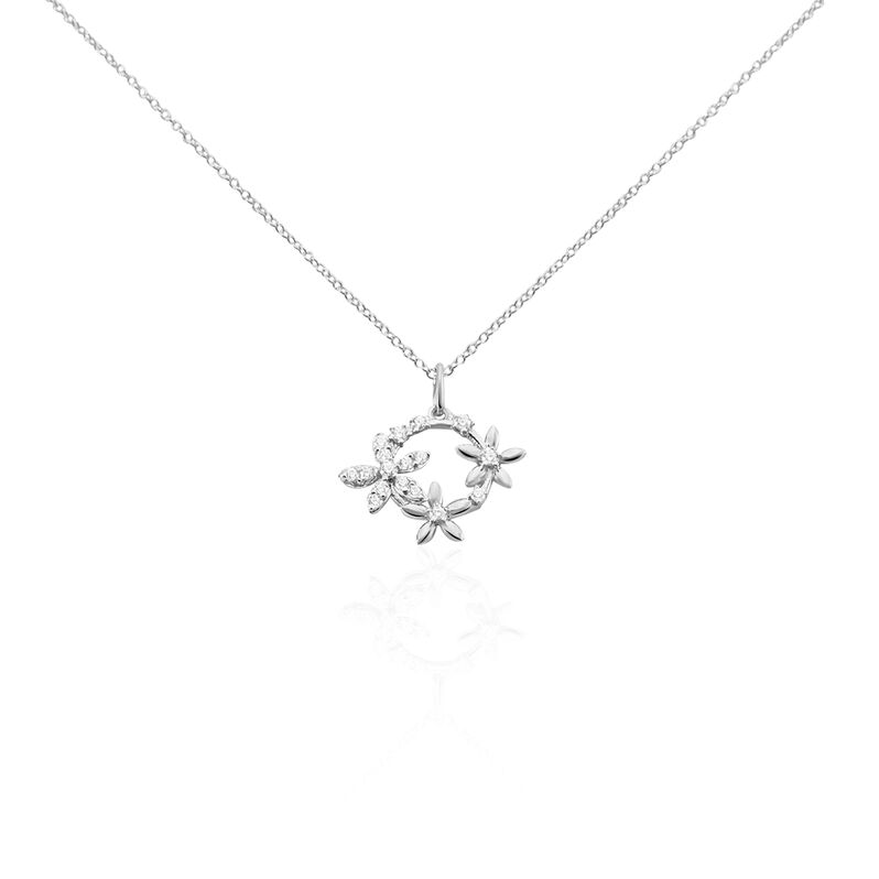 Collier Argent Elinia Cercles Fleurs Oxy - Spannringe Damen | OROVIVO