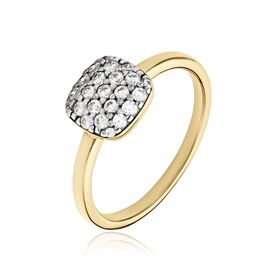 Damenring Messing Gold 750 plattiert 5 Micron - Ringe mit Stein Damen | OROVIVO
