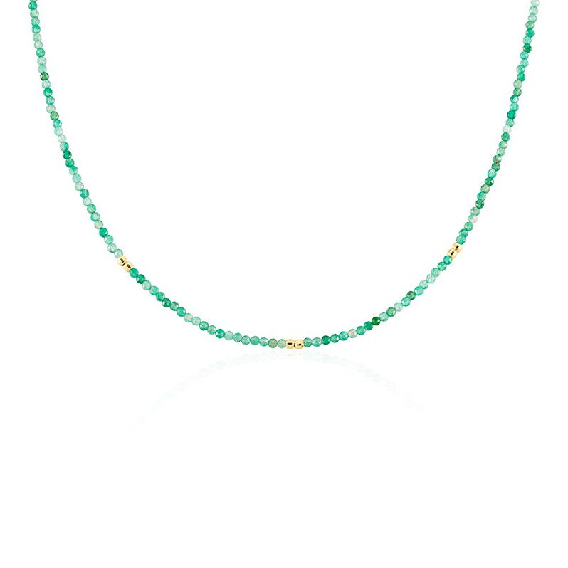 Collier Aria Argent Jaune Agate - Spannringe Damen | OROVIVO