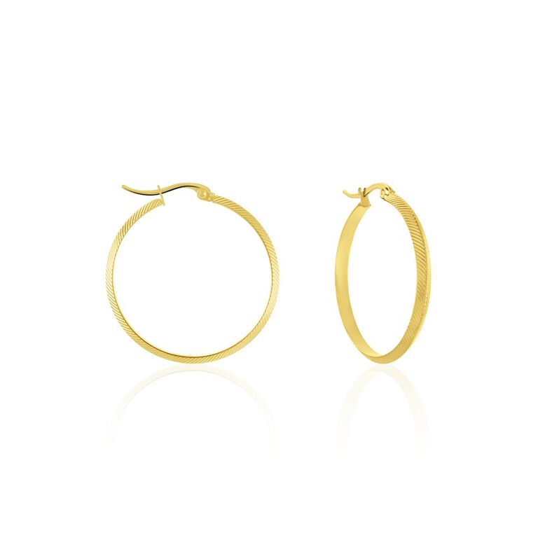 TOPKA 1 Damen Creolen Edelstahl vergoldet - Creolen Damen | OROVIVO