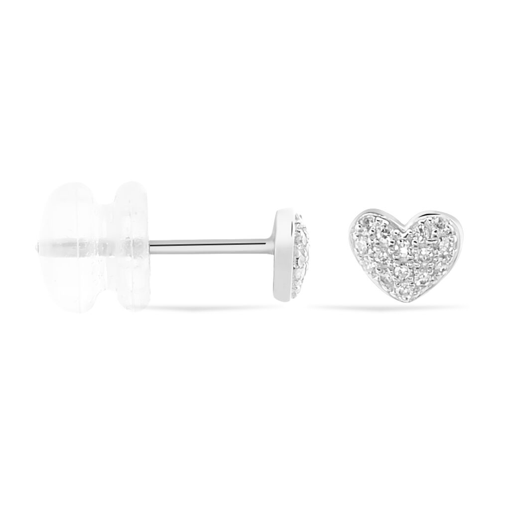 Boucles D'oreilles Or Weiss Dimitra Puce - Spannringe Damen | OROVIVO