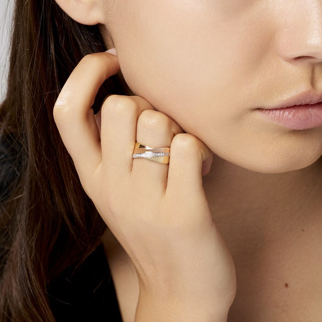Bague Or Tricolore Rosabella Anneaux - Spannringe Damen | OROVIVO